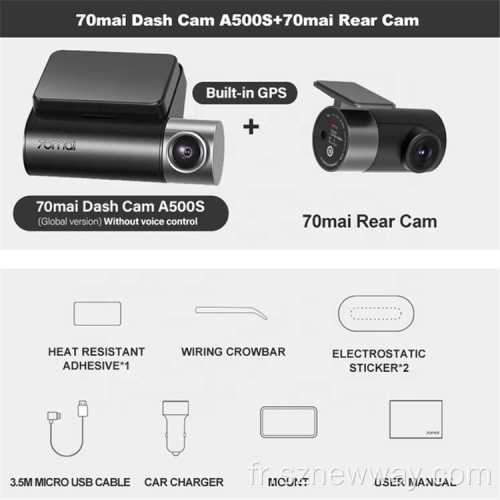 70mai Dash Cam A500S Full HD1080P GPS